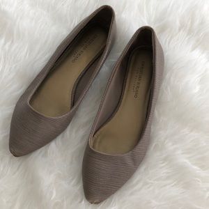 Christian Siriano Gray Textured Flats